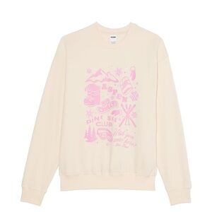 PINK Victoria's Secret Cream Aspen Ski Vacation Fleece sweatshirt winter spring